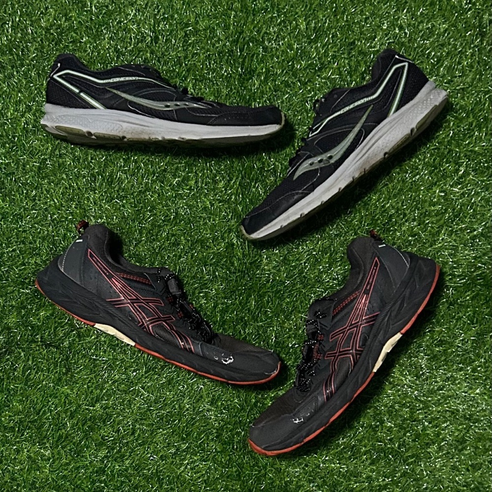 ASICS Gel Venture 9 Saucony Cohesion Men’s 2 Pair Shoe Bundle